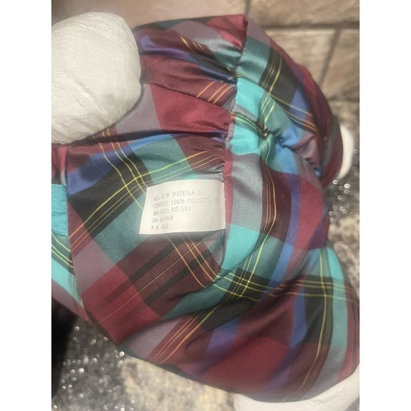 Department 56 Nylon Easter Bunny Rabbit W Tie Plush Stuffed Animal Puffalump 10” - Picture 10 of 11